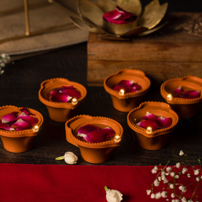 Water Led Diya Set of 6