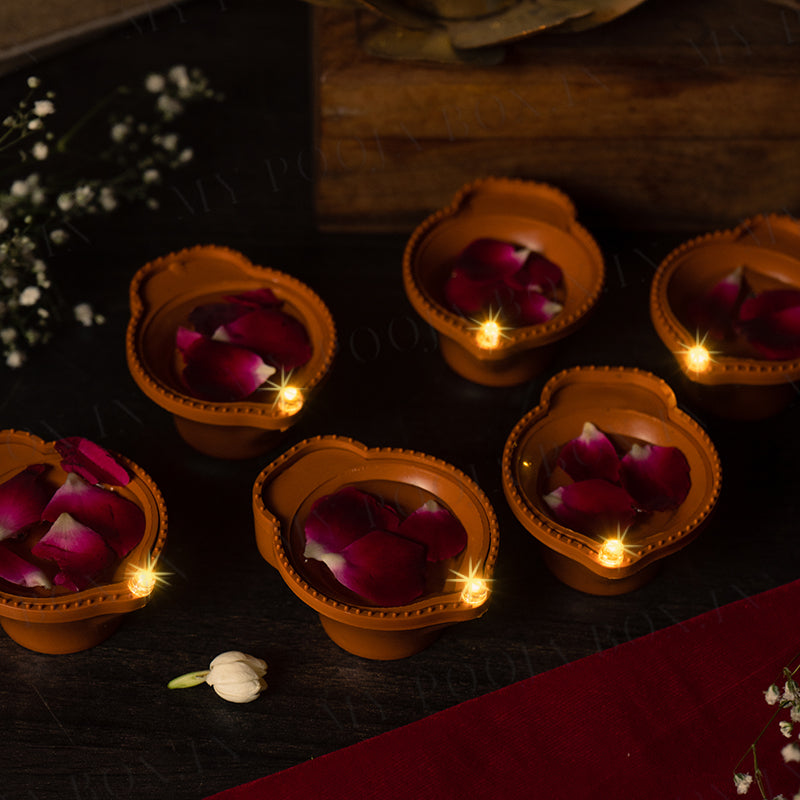Water Led Diya Set of 6