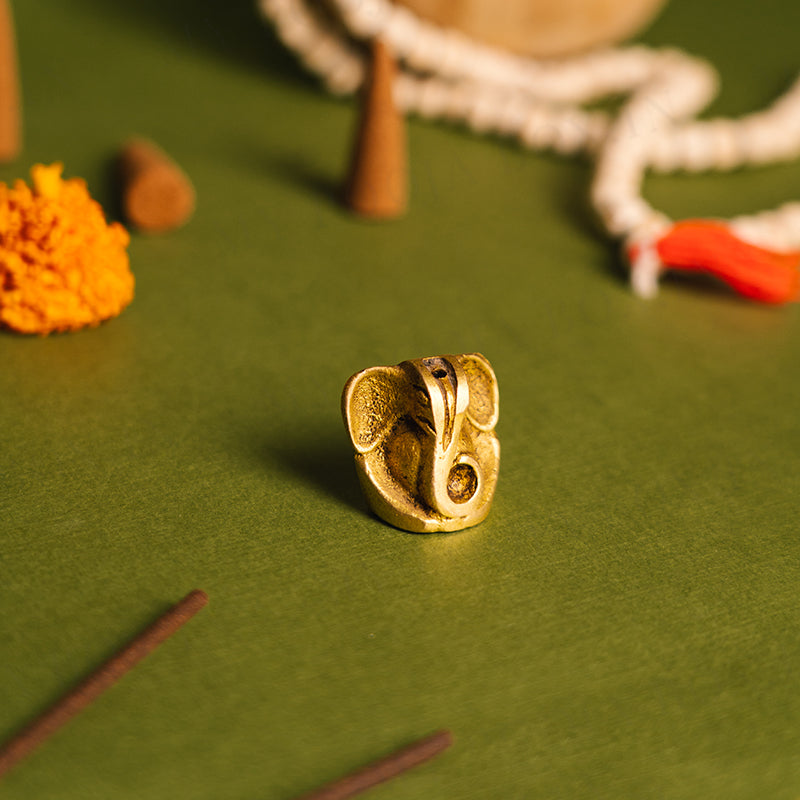 Divine Brass Ganesha Incense Holder
