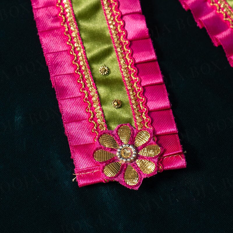 Green & Pink Patka/Dupatta - 55cm
