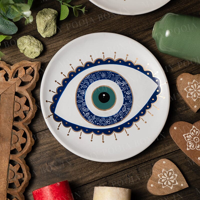 Evil Eye Handcrafted Wall Decor Plate
