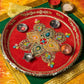 Red Shagun Saanjh Pooja Thali Set
