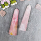 Rose Quartz Tower/Pencil (Set of 2) for Relationship & Calmness