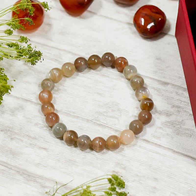 Peach Moonstone Bracelet⎮Strengthens Sixth Sense