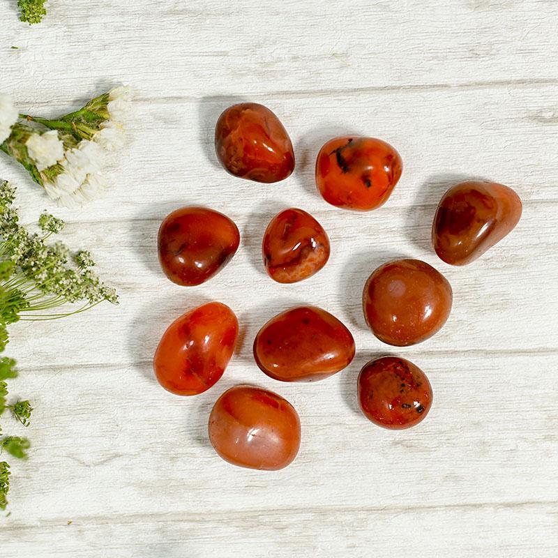 Carnelian Crystal Healing Tumble Stone Set