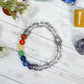 Clear Quartz Bracelet with Hamsa Charm 8 Chakra Bracelet