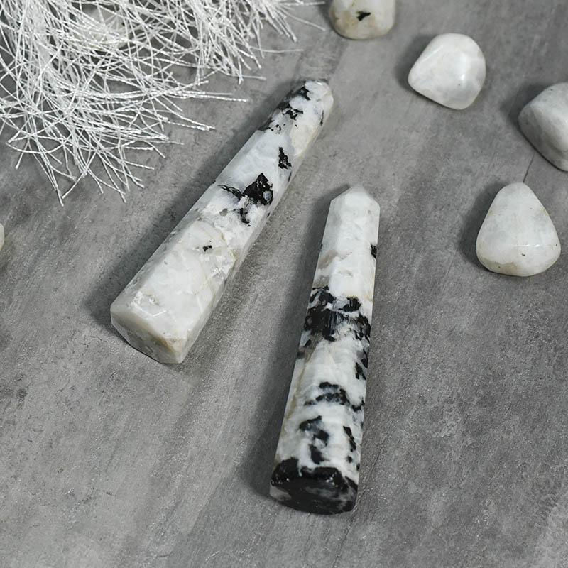 Rainbow Moon Stone Tower/Pencil (Set of 2)⎮Crystal Healing