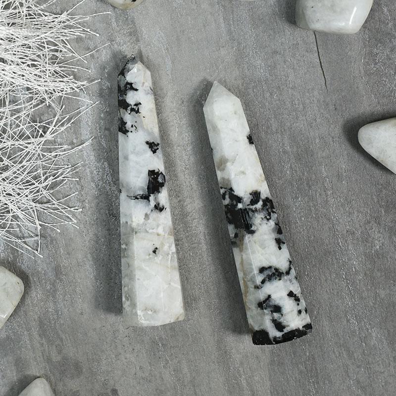 Rainbow Moon Stone Tower/Pencil (Set of 2)⎮Crystal Healing