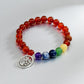 Carnelian Bracelet with Om Charm