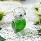 Green Crystal Owl Figurine Paperweight Table Centerpiece Home Décor