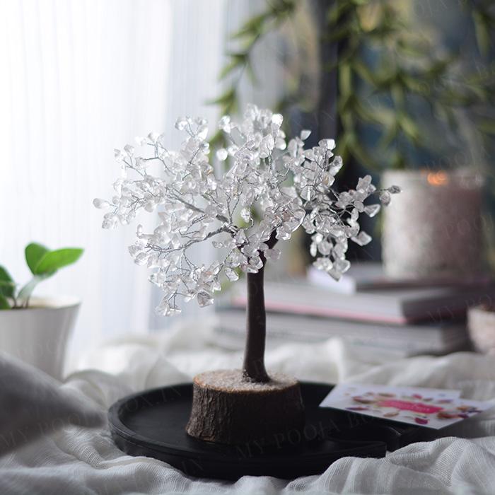 Natural Clear Quartz Master Healer Tree