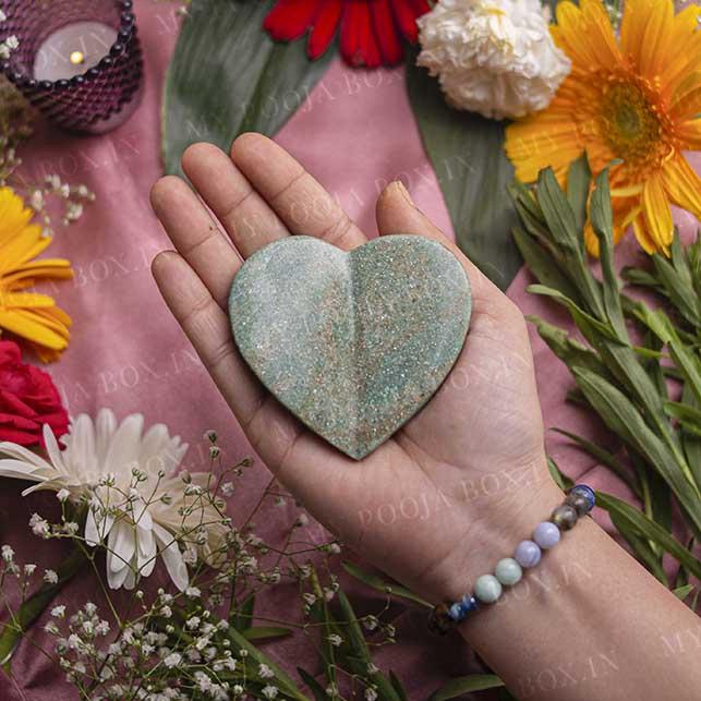 Green Jade Heart Shaped Gua Sha
