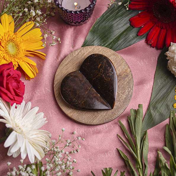 Tiger Eye Heart Shaped Gua Sha