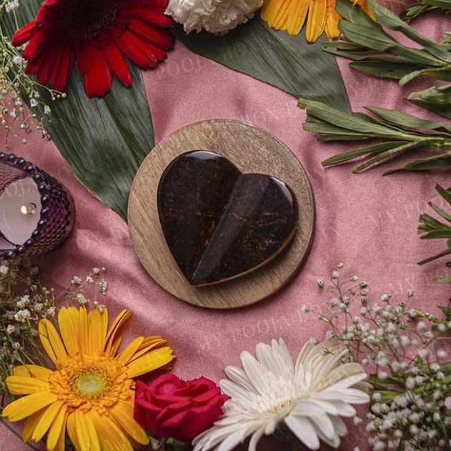 Tiger Eye Heart Shaped Gua Sha