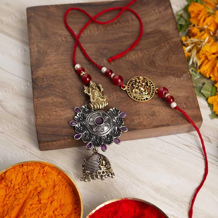 Divine Laxmi Ganesha Bhaiya Bhabhi Rakhi