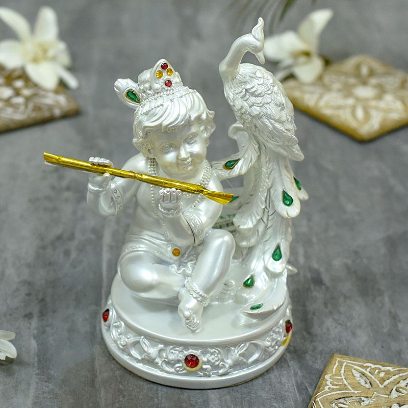 Flute Playing Krishna Idol/Murti