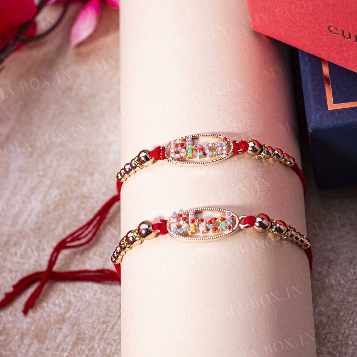 Prismatic "BHAI" Rakhi (Set of 2)