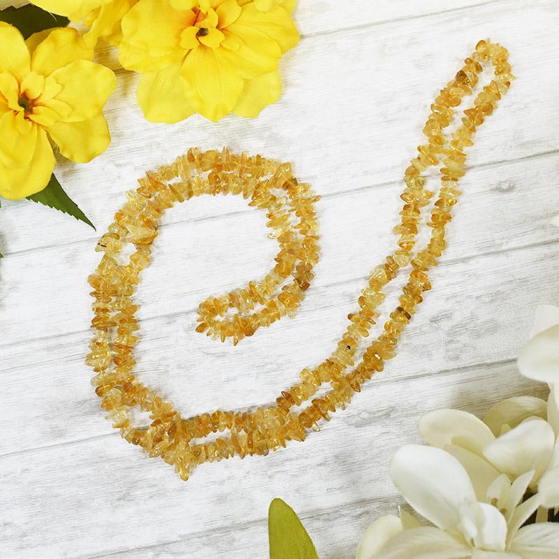 Citrine Crystal Healing Natural Stone Mala