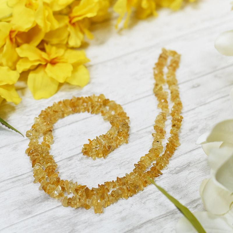 Citrine Crystal Healing Natural Stone Mala