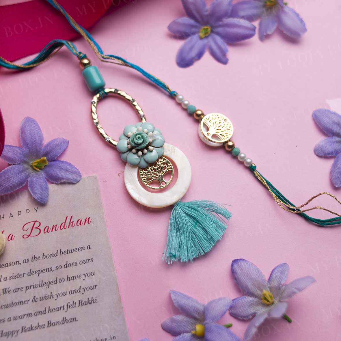 Elegant Tree of Life Charm Bhaiya Bhabhi Rakhi
