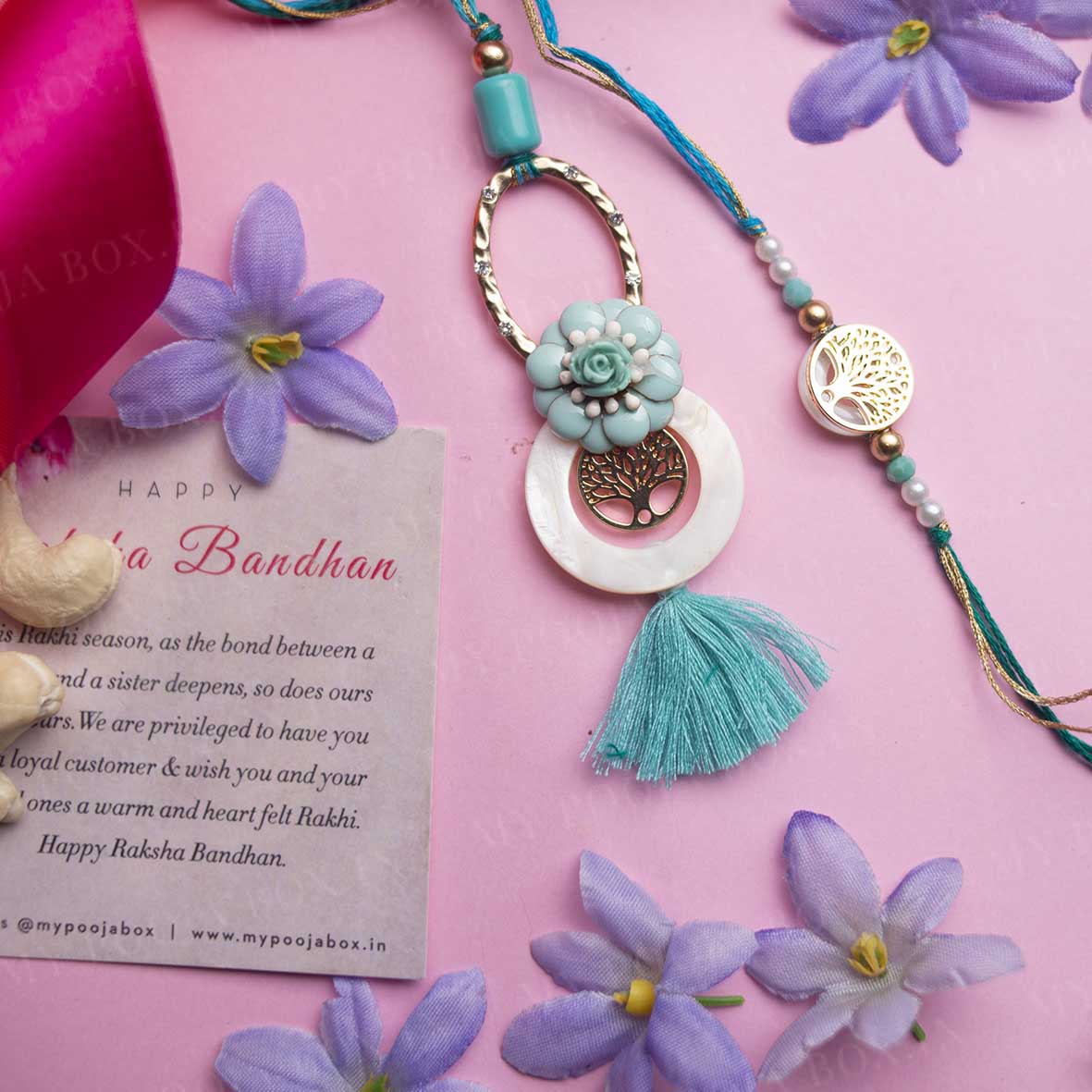 Elegant Tree of Life Charm Bhaiya Bhabhi Rakhi