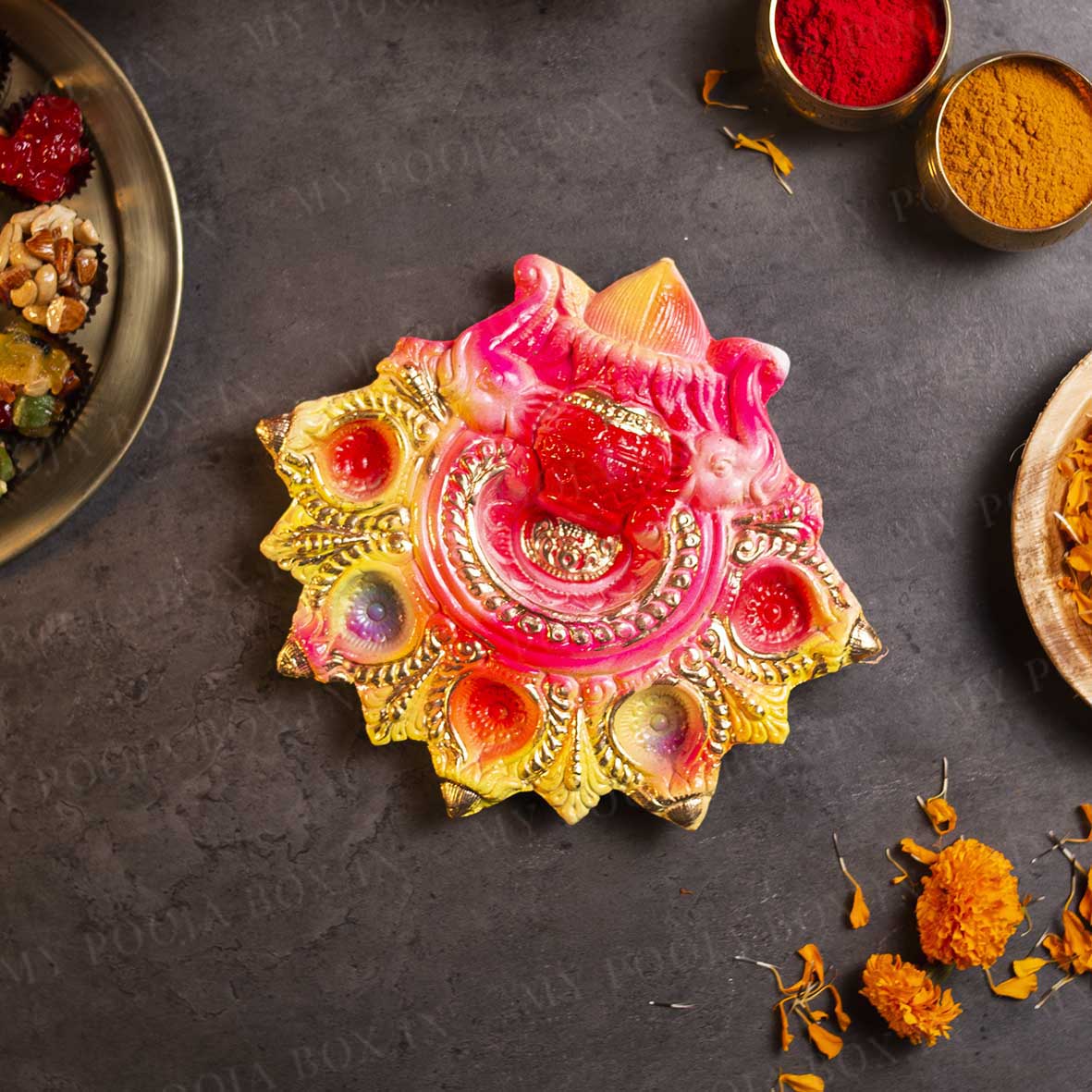7.5INCH Eco Friendly Kalash Panch Jyot Diya