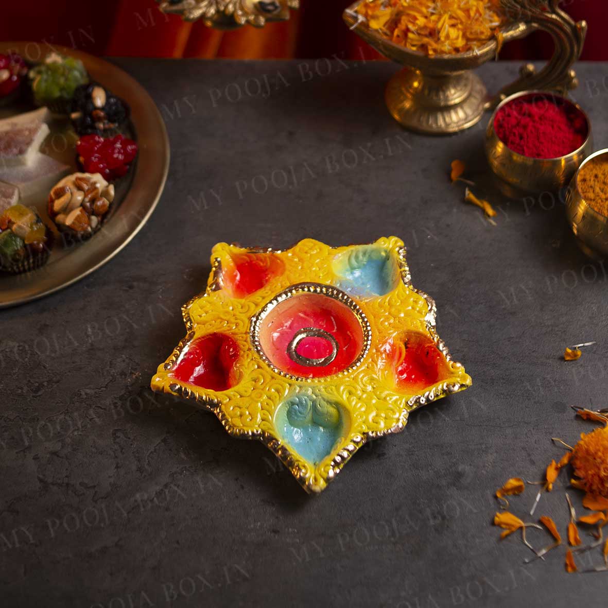 6.5INCH Starry Eco Friendly Panch Jyot Diya