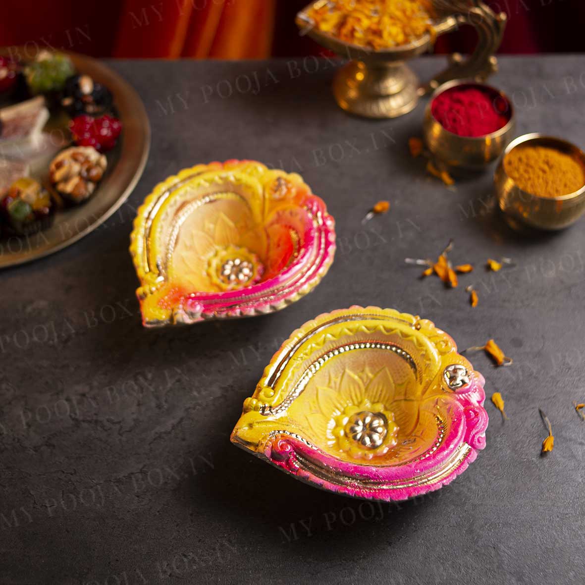 6INCH Allure Eco Friendly Diya (Set of 2)