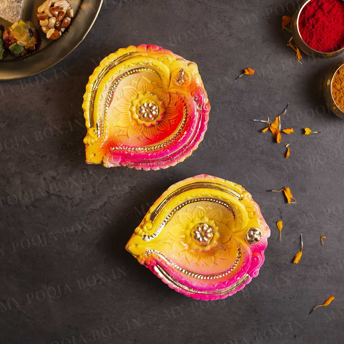 6INCH Allure Eco Friendly Diya (Set of 2)