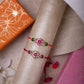 Exquisite Hand Painted Floral Rakhi Set of 2