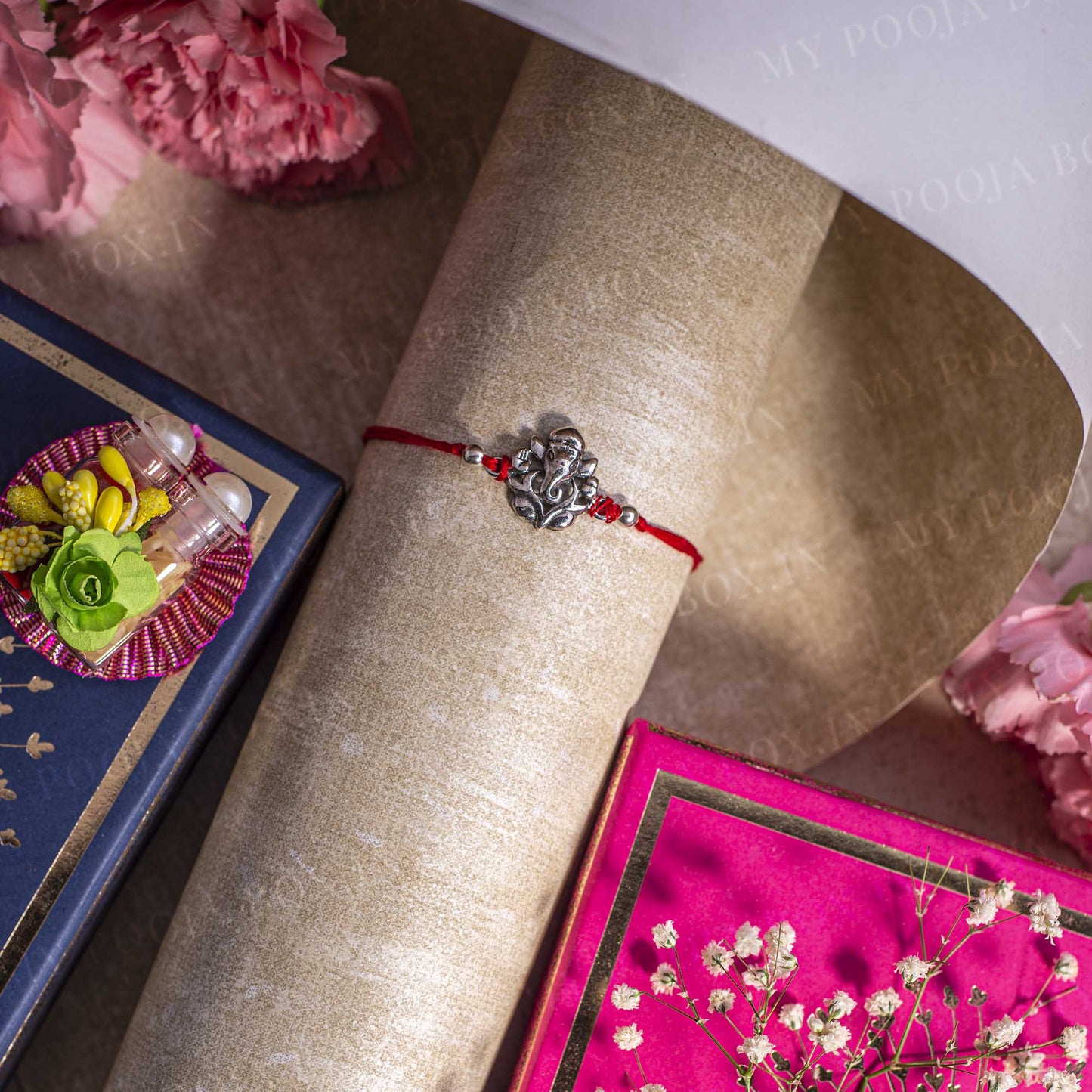925 Silver Ganesha Rakhi