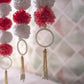 Incredible Floral Red White Backdrop Decoration