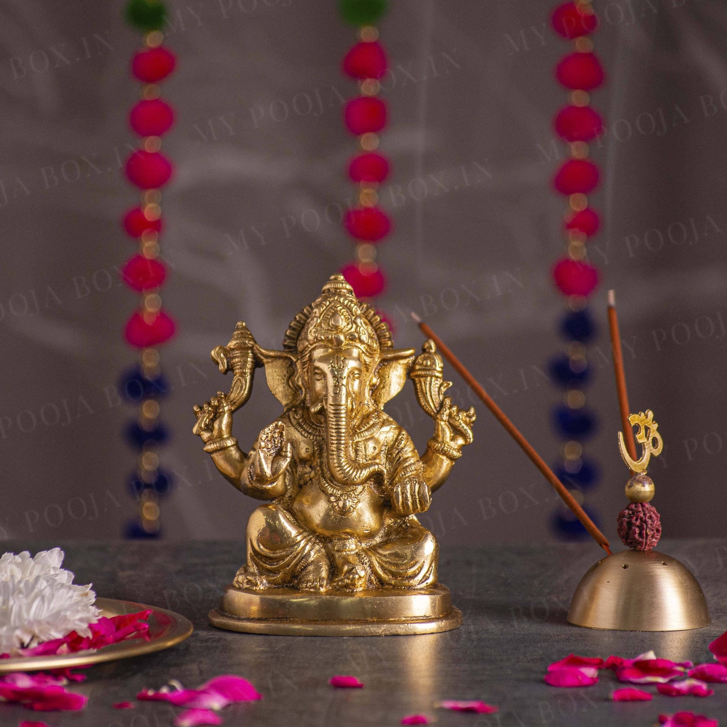 Antique Mukut Haridra Brass Idol