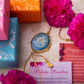 Gayatri Mantra Sea Blue Agate Stone Rakhi