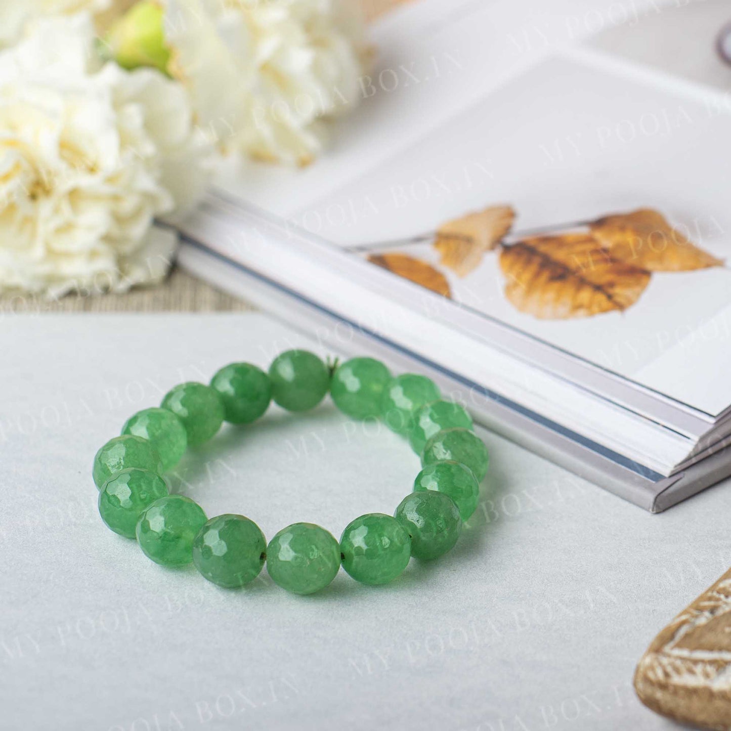 Green Jade Bracelet for Good Luck, Friendship, Cleansing