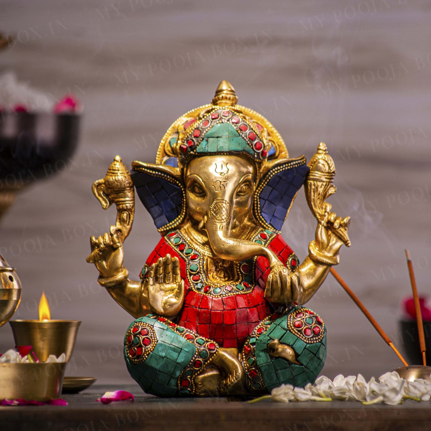Delightful Stone work Ganesha