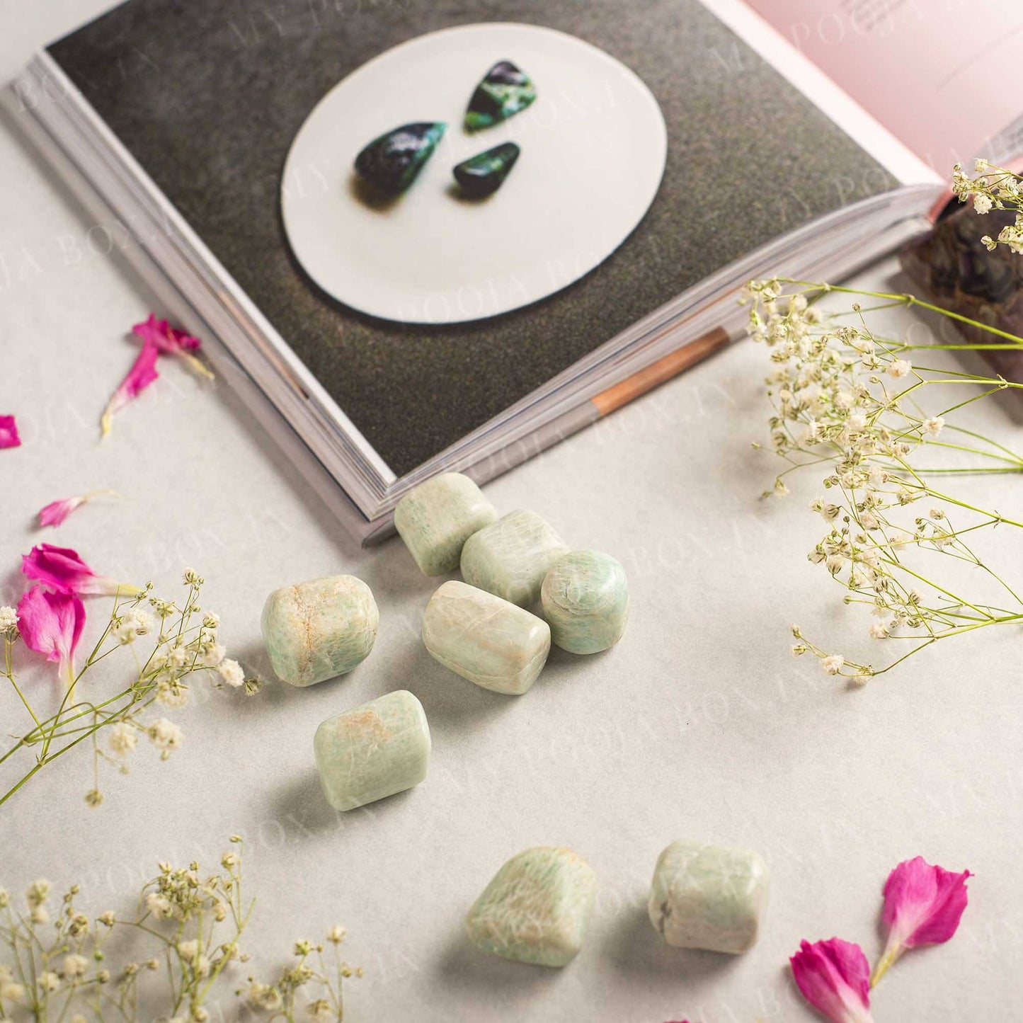 Amazonite Crystal Healing Tumble Stone Set⎮Stone of Courage & Truth