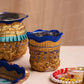 Blissful Blue Flora Karwa Chauth Thali Set