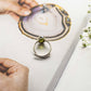Peridot Silver Adjustable Crystal Ring