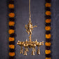 Antique Brass Dancing Ganesha Hanging Diya