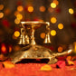Antique Brass Tortoise Diya with Bells