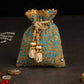 Cerulean Blue Embroidered Potli Bag
