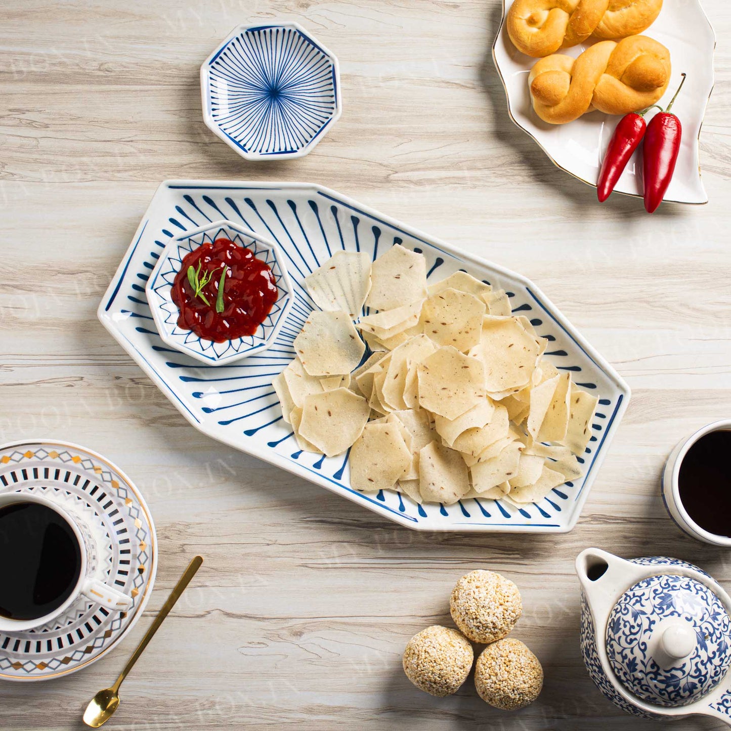 Pattern Sauce Bowls(Set of 2)