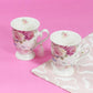 Flower Theme Vintage Tea Cups (Set of 2)