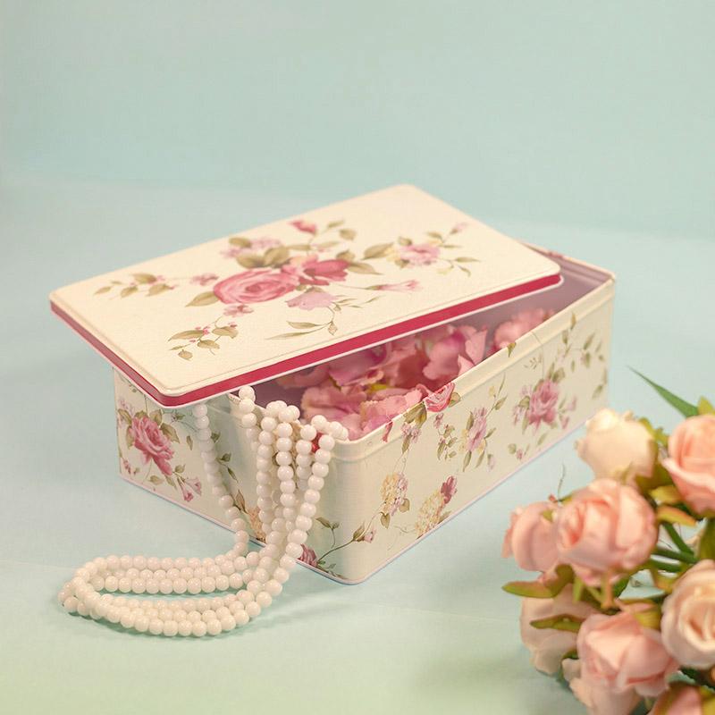 Flora Rectangle Tin Case Set of 3