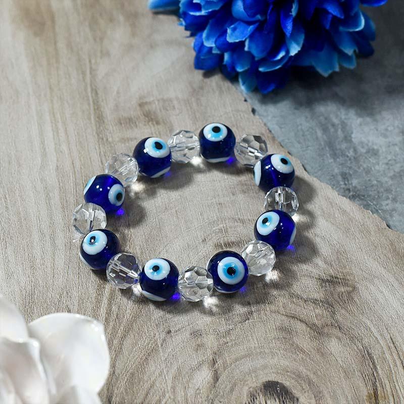 Feng Shui Turkish Evil Eye and Diamond Cut Clear Quartz
