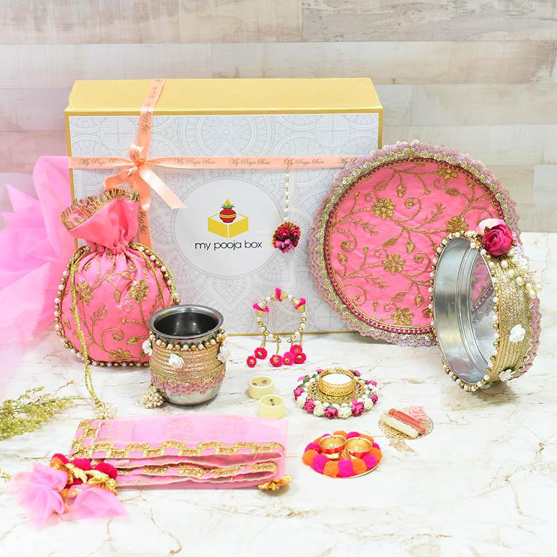 Dazzling Azalea Karwa Chauth Gift Box
