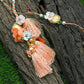 Peach Silver Coin Bhaiya Bhabhi Rakhi (Set Of 2)