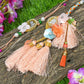 Peach Silver Coin Bhaiya Bhabhi Rakhi (Set Of 2)