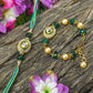 Lush Green Kundan Bhaiya Bhabhi Rakhi